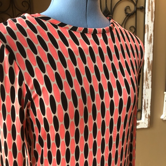 Michael Michael Kors - XSmall Dress - Black, Coral and Tan  - Great Condition - Picture 4 of 4